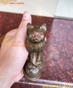 Tượng Mèo Việt Nam Bằng Đồng Phong Thủy