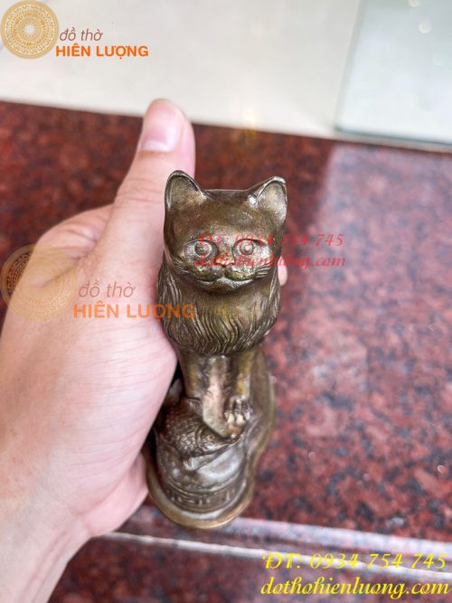 Tượng Mèo Việt Nam Bằng Đồng Phong Thủy