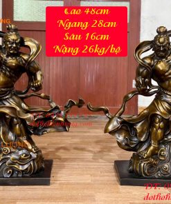 Cặp Kim Cang Lực Sĩ Bằng Đồng Cao 48cm