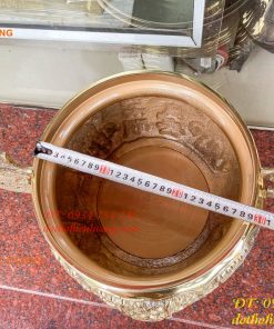 Bát Hương Tai Rồng 30cm Bằng Đồng Vàng