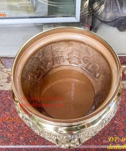 Bát Hương Tai Rồng 30cm Bằng Đồng Vàng