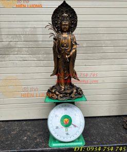 Bộ Tây Phương Tam Thánh Phật Đứng Bằng Đồng Hun