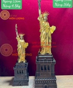 Tượng Nữ Thần Tự Do Bằng Đồng Dát Vàng
