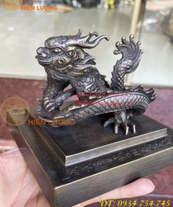 Ấn Hoàng Đế Chi Bảo Bằng Đồng Màu Hun Giả Cổ Cao Cấp