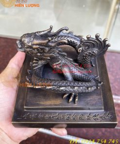 Ấn Hoàng Đế Chi Bảo Bằng Đồng Màu Hun Giả Cổ Cao Cấp