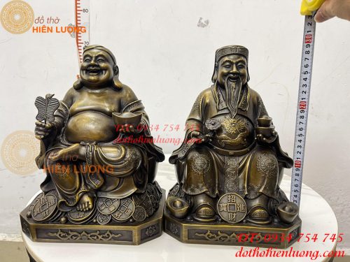 Bộ Tài Địa Cao 30cm Bằng Đồng Hun Để Ban Thần Tài