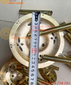 Chuông gió 6 ống bằng đồng 4 cỡ: Đường kính mũ 7cm, 10cm, 12cm, 14cm