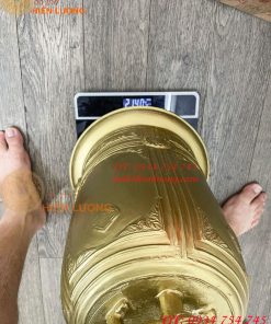 Chuông đúc treo bằng đồng vàng cao 60cm Cao Cấp