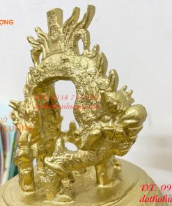 Chuông đúc treo bằng đồng vàng cao 60cm Cao Cấp
