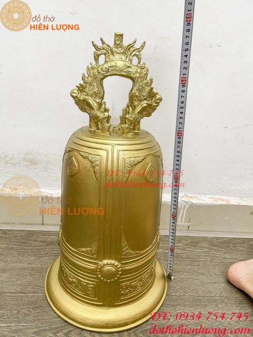 The bronze hanging bell is 60cm high.