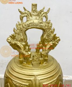 Chuông đúc treo bằng đồng vàng cao 60cm Cao Cấp
