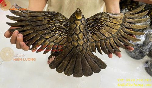 Biểu Trưng Đại Bàng Treo Tường Săn Mồi Bằng Đồng