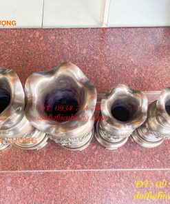 Đôi Lục Bình Rồng Phượng Bằng Đồng Đúc Nổi Cực Đẹp