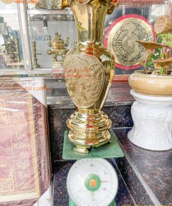 Đôi Lục Bình Rồng Phượng Bằng Đồng Đúc Nổi Cực Đẹp