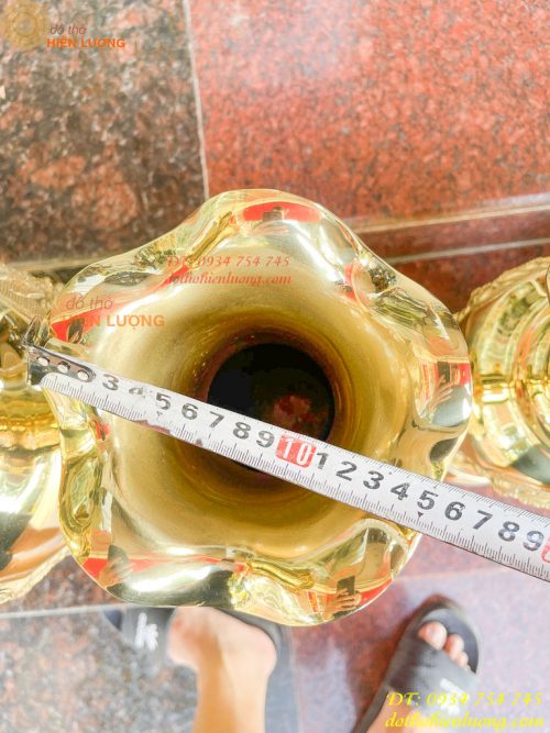 Đôi Lục Bình Rồng Phượng Bằng Đồng Đúc Nổi Cực Đẹp