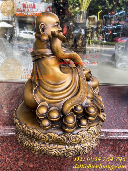 Tượng Phật Di Lặc Hoan Hỉ Cầm Gậy Như Ý