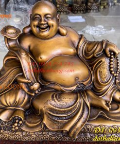 Tượng Phật Di Lặc Hoan Hỉ Cầm Gậy Như Ý