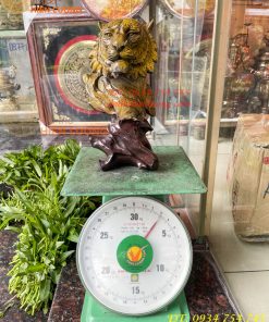 Tượng Đầu Thú Bằng Đồng Nghệ Thuật Cao 27cm