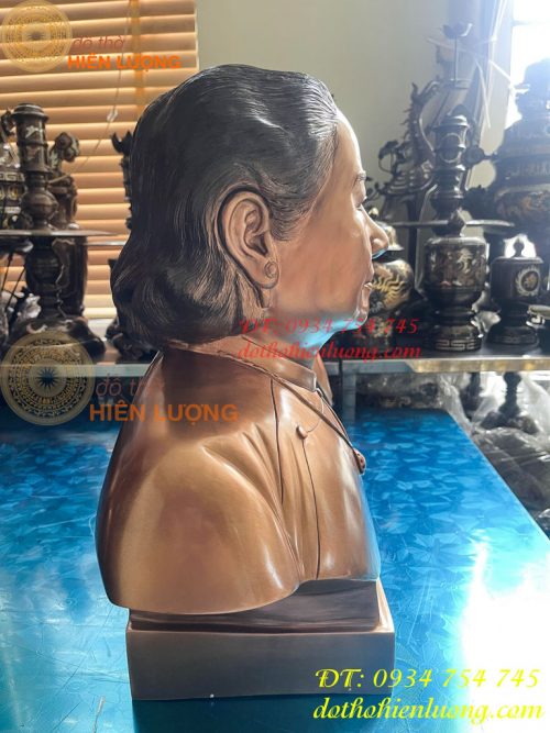 Đúc tượng chân dung bằng đồng đỏ cao 42cm, nhận đúc theo yêu cầu