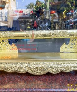 Bộ kiếm thờ và giá đỡ kiếm bằng đồng cao 20cm, sâu 15cm, làm thủ công bằng tay 100%