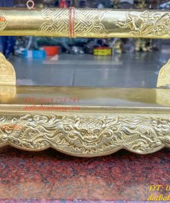Bộ kiếm thờ và giá đỡ kiếm bằng đồng cao 20cm, sâu 15cm, làm thủ công bằng tay 100%