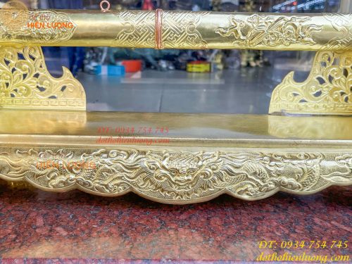 Bộ kiếm thờ và giá đỡ kiếm bằng đồng cao 20cm, sâu 15cm, làm thủ công bằng tay 100%