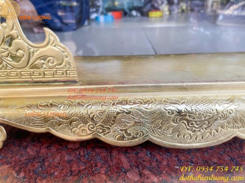 Bộ kiếm thờ và giá đỡ kiếm bằng đồng cao 20cm, sâu 15cm, làm thủ công bằng tay 100%