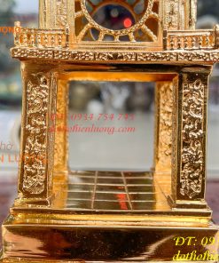 Biểu trưng khuê văn các cao 18cm bằng đồng mạ vàng 24K