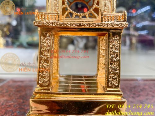 Biểu trưng khuê văn các cao 18cm bằng đồng mạ vàng 24K