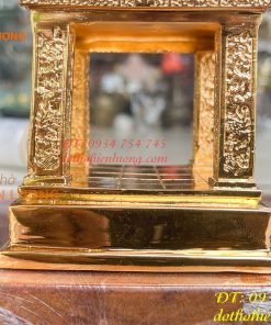 Biểu trưng khuê văn các cao 18cm bằng đồng mạ vàng 24K