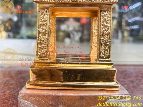 Biểu trưng khuê văn các cao 18cm bằng đồng mạ vàng 24K