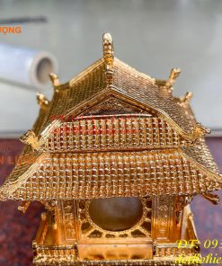 Biểu trưng khuê văn các cao 18cm bằng đồng mạ vàng 24K