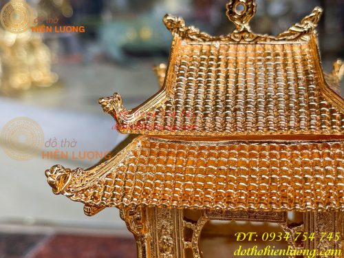Biểu trưng khuê văn các cao 18cm bằng đồng mạ vàng 24K