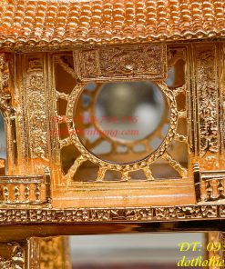 Biểu trưng khuê văn các cao 18cm bằng đồng mạ vàng 24K