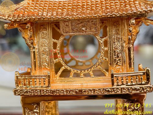 Biểu trưng khuê văn các cao 18cm bằng đồng mạ vàng 24K