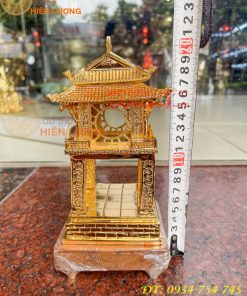 Biểu trưng khuê văn các cao 18cm bằng đồng mạ vàng 24K