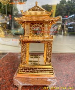 Biểu trưng khuê văn các cao 18cm bằng đồng mạ vàng 24K