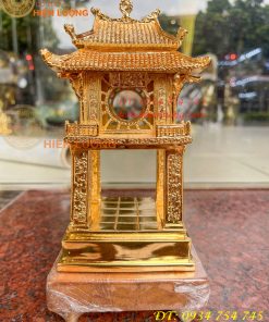 Biểu trưng khuê văn các cao 18cm bằng đồng mạ vàng 24K