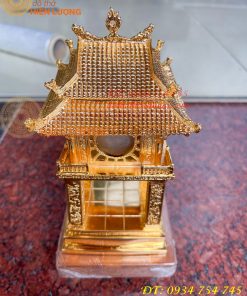 Biểu trưng khuê văn các cao 18cm bằng đồng mạ vàng 24K
