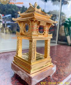 Biểu trưng khuê văn các cao 18cm bằng đồng mạ vàng 24K
