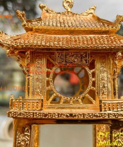 Biểu trưng khuê văn các cao 18cm bằng đồng mạ vàng 24K