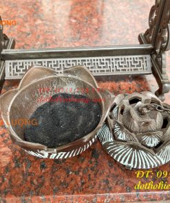 Lư Xông Trầm Treo Hoa Sen Âm Dương Bằng Đồng