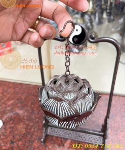 Lư Xông Trầm Treo Hoa Sen Âm Dương Bằng Đồng