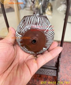 Lư Xông Trầm Treo Hoa Sen Âm Dương Bằng Đồng