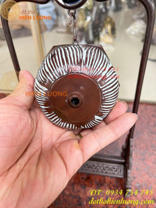 Lư Xông Trầm Treo Hoa Sen Âm Dương Bằng Đồng