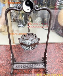 Lư Xông Trầm Treo Hoa Sen Âm Dương Bằng Đồng