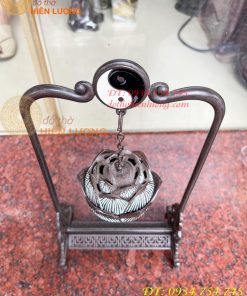 Lư Xông Trầm Treo Hoa Sen Âm Dương Bằng Đồng