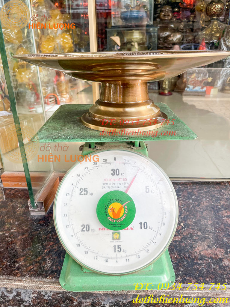 Mâm Bồng Đường Kình 35cm Bằng Đồng Hai Công Nghệ Thờ Cúng