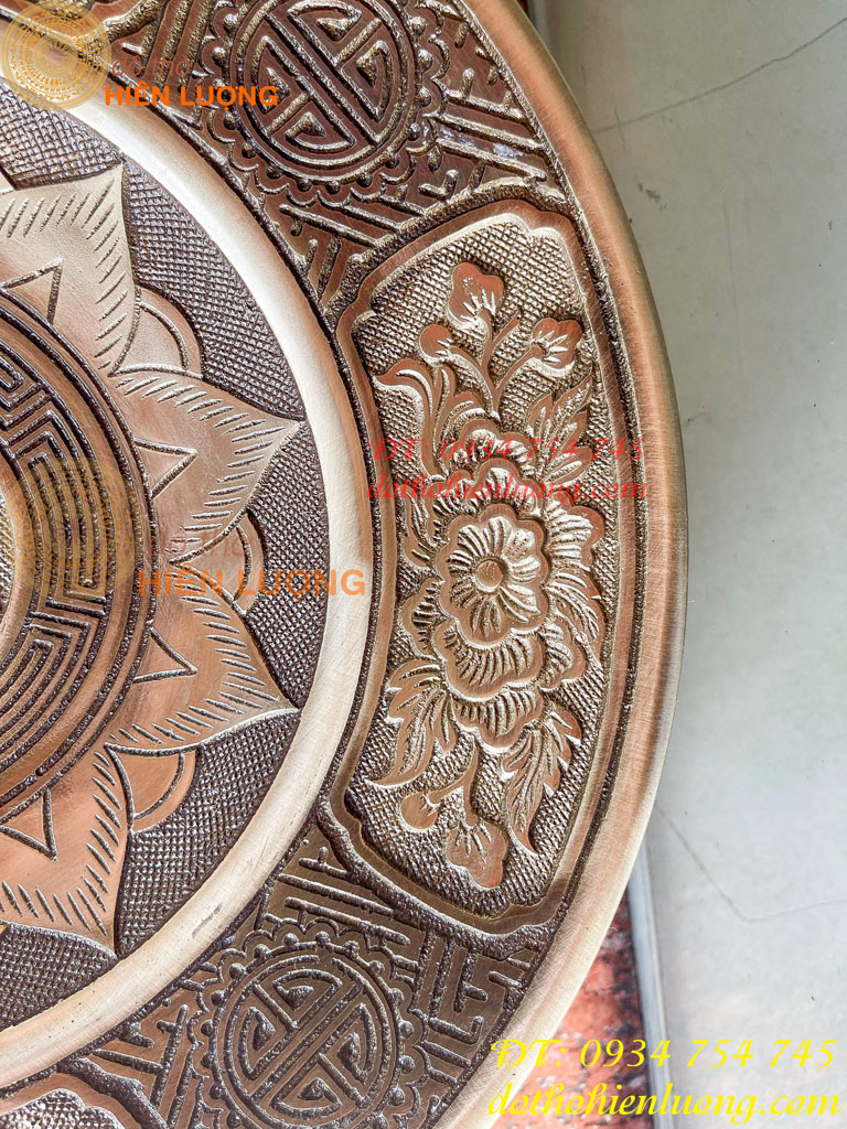 Mâm Bồng Đường Kình 35cm Bằng Đồng Hai Công Nghệ Thờ Cúng