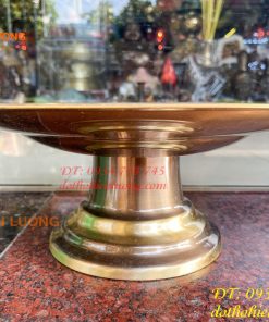 Mâm Bồng Đường Kình 35cm Bằng Đồng Hai Công Nghệ Thờ Cúng